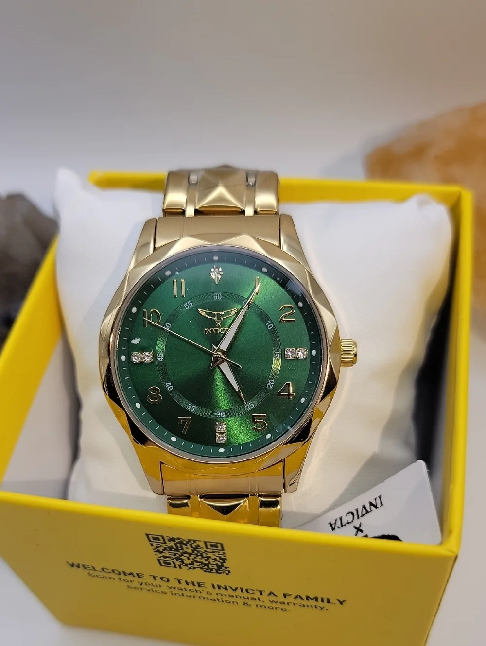 Invicta Specialty I by Invicta Men's Watch - 41mm Gold Bracelet Green Dial 69021